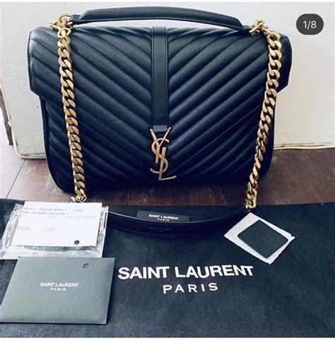 how to spot fake ysl college medium bag|ysl bag authenticity.